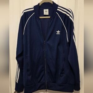 Adidas Navy Jacket with Cream Details